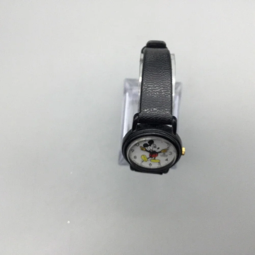 Lorus Disney Mickey Mouse Womens Watch Black Plastic New Battery